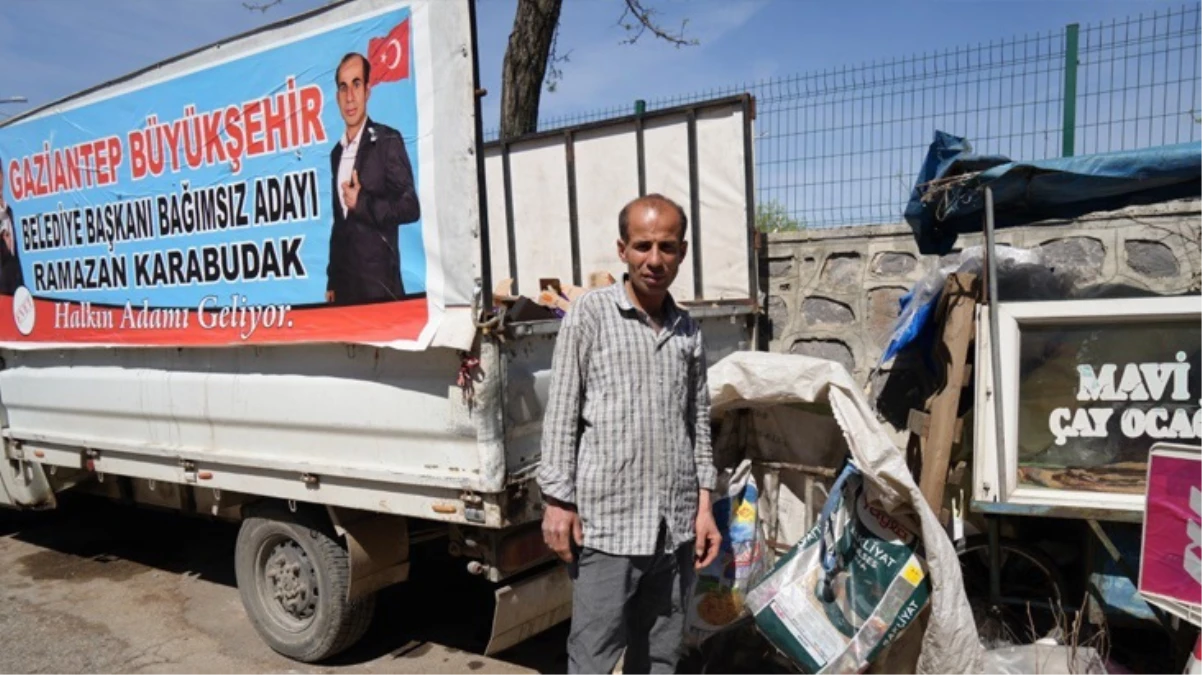 Gaziantep’te kağıt toplayıcısı bağımsız aday, yerel seçimlerde 10. oldu