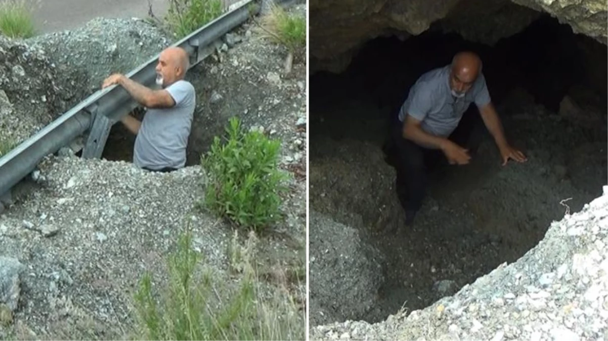 Hatay’da oluşan devasa çukur vatandaşları tedirgin etti! Yetkililere çağrıda bulundular